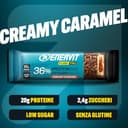 Enervit Pure-Pro Protein Bar 36% Caramel, Barretta Proteica con Ripieno Morbido al Caramello, 20g Proteine, Crescita della Massa Muscolare, Post Workout, Low Sugar, Senza Glutine, 25 Barrette da 55g - 2