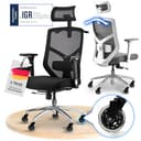 ELITESEATS Bürostuhl Ergonomisch [TESTSIEGER] Kratzerfreie Rollen Atmungsaktiv | Ergonomischer Schreibtischstuhl | Büro Stuhl 150 kg Belastbar | Computerstuhl | Drehstuhl | Home Office Chair Ergonomic - 1