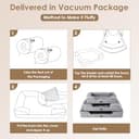 EHEYCIGA Cuccia Cane Interno Taglia Grande, Cuscino Cane Impermeabile Sfoderabile e Lavabile, Letto per Cani con tre Lati Rialzati Ortopedico, Cuccia Divano per Cani, Grigio, 112x81x16cm - 7