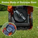 2 Stück Mähmesser Ersatzmesser 20cm Kompatibel mit Stihl Mähroboter iMOW RMI 422 422P 422PC RMI 522 Viking MI 422 Silber Mähmesser Edelstahl Langlebig Rostfrei Messer Mähroboter Rasentrimmer Messer - 4