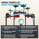 Alesis Nitro Pro XL - Set de Batería Electrónica de 10 Piezas con Parches de Malla Doble Zona, 500+ Sonidos BFD, Bluetooth, Drumeo, MIDI USB - 4