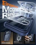 TOCOL für iPhone 17 Pro Max Hülle 6,9 Zoll, Kompatibel mit MagSafe, Vollständiger Kameraschutz, Eingebauter Magnetring, Stoßfest Kratzfest Transluzente Handyhülle für iPhone 17 Pro Max Case, Blau - 4