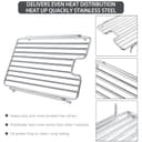 S83012 Seitenbrenner Rost Grill Ersatzteile für Napoleon LEX 485 Prestige 450 500 665 Prestige Pro Rogue SE 425 525 625 Edelstahl Infrarot Rost Seitenbrenner Gitter Grill Zubehör S83010 - 5