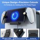 daydayup 14-in-1-Zubehörset kompatibel mit Playstation Portal Remote Player, Tragetasche und Kleiderbügelhalter mit 2 Displayschutzfolien und 4 Daumengriffen, Zubehörpaket für PS Portal - 4