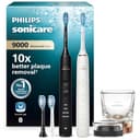 Philips Sonicare DiamondClean 9000 elektrische Zahnbürste, Doppelpack, Schallzahnbürste inklusive App, Drucksensor,4 Putzmodi,3 Intensitätsstufen, schwarz und roségold, Modell HX9914/61 - 1