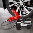 Amazon Basics Compresor de aire portátil Digital con pinza doble de batería, con estuche de transporte, Gris Oscuro - 7