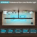 EYOCEAN Schreibtischlampe LED, 24W 80CM Tischlampe mit Gestensteuerung, Dimmbare Tageslichtlampe Augenschutz Monitor Lampe für Arbieter in Büro Leser Architekenden Schneider - 7