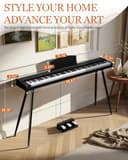 LALAHO 88 Key Semi-Weighted Keyboard Piano, Digital Piano Keyboard with Professional Triple Pedal, Bluetooth MIDI Function, Advanced Chip and Full Equipment for Beginner (Black) - 7