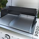 tuning-art EPL-13 Edelstahl Plancha Grillplatte passend für Weber Spirit 300er Serie | Lebensmittelecht | Rostfrei | Spülmaschienen geeignet | Fettablauflöcher, Größe:300er Serie Bulle - 6