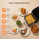 Cosori Freidora de Aire Turbo Blaze 6L, Freidora sin Aceite 9 en 1, Temporizador 1min-24H, 30°C a 230°C, Motor DC silencioso, con 9 funciones 5 velocidades, Recetario incluido, apto para lavavajillas - 8