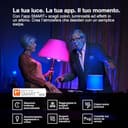 OSRAM Lampada LED SMART+ A75, forma lampadina E27 RGBW, multicolore, dimmerabile, Matter over WiFi, controllo tramite app e voce, 9,5 W, 16 milioni di colori - 6