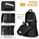 HUNTVP 25L Taktischer Rucksack 1000D Nylon Tactical Daypack Bundeswehr Wanderrucksack MOLLE Kampfrucksack Wasserabweisend für Herren Damen Uni Reise Sport Outdoor Klettern Camping,Schwarz - 4