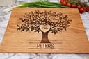 Algis Crafts | Personalized Handmade Cutting Board - HEARTS IN TREE | Anniversary Gifts for Couple | Laser Engraved Chopping Board | Personalised Home Gifts | Wooden Chopping Boards | Wedding Gifts - 1
