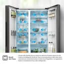 Hisense RS711N4ACE Frigorifero Side by Side, Grande capacità 550 litri, Inox, Total No Frost, Convert active zone, Classe E, Motore Inverter, Controllo Elettronico Touch, Cassetto Fresh Crisper - 7
