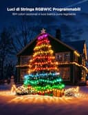 Govee Luci Albero di Natale 30M, Decorazioni di Halloween e Natale per Esterni e Interni, 300 LEDs RGBWIC con Shape Mapping e AIGC, 130+ Modalità di Scena, IP67, Compatibili con Matter, Cavi Verdi - 3