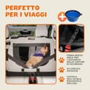 CADOCA® Trasportino Cane & Gatto XL 82x56x58cm Box Animali Domestici Media Grande Taglia Viaggio Gabbia per Trasporto Traspirante - 6