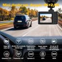 Dashcam auto anteriore posteriore 4K/2.5K, dash cam WiFi 5GHz con GPS, IPS da 2,0", grandangolo da 170°, Sorveglianza del parcheggio 24 ore su 24,WDR,sensore G,registrazione in loop,scheda SD da 64 GB - 4