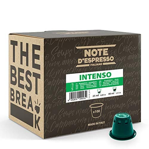 Note D'Espresso Intenso Coffee Capsules Nespresso Compatible 5.6g x 100 capsules