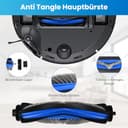 24 Stück Zubehör für Ecovacs Deebot T50 Pro Omni Gen2 / T50 PRO Omni / T50 Omni Saugroboter, Ersatzteile mit 1 Hauptbürste, 6 Wischtücher, 6 Staubbeutel, 4 Filter, 6 Seitenbürsten, 1 Reinigungsbürste - 3