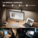 Jeebel Lámpara de Escritorio Pinza LED 24W 80cm Lampara de Doble Cabezal con Pinza 9.5cm, Mando Distancia, Giratorio 360°, 1800LM Luz Ordenador para Pintar, 10 Temperatura Color 10 Niveles Brillo - 2