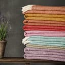 Moon Wool Plaid Throw Blanket, Merino Lambswool, Herringbone Clover, Made in UK - 2