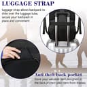 MATEIN Mochila Portatil Hombre Impermeable, Mochila Ordenador Portatil 15.6 Pulgadas con Puerto USB, Mochilas Portátil Antirrobo Laptop Backpack del Negocio Trabajo Diario Viaje Escolares - Negro - 6