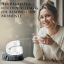 Vinani Damenring aus 925 Sterling Silber – Massiver, gebürsteter verstellbarer Bandring, nickelfrei & antiallergisch, handgefertigter eleganter Silberring im modernen, zeitlosen Design, 2RSS-64 - 3