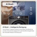 LG V9WD128H2B, Klasse A, Waschtrockner 12-8 kg, 1360 U/min, AI Direct Drive, Nachlegefunktion, Schnellwaschgang in 39 Min., mit Dampf, 60 x 61 x 85 cm ꟷ Black Stainless Steel - 2