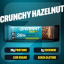 Enervit Pure-Pro Protein Bar 36% Hazelnut, Barrette Proteiche con Copertura Croccante, 20g di Proteine, Carica Proteica Post Allenamento, Senza Glutine e Senza Zucchero, 25 Barrette da 55g - 2