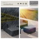 tectake® Poly Rattan Lounge, Outdoor Sitzgruppe, Set mit Sofa Sessel, Hocker, Tisch, frei kombinierbar, Sitzecke für 3-4 Personen, Möbel wetterfest für Garten Terrasse Balkon - schwarz - 7