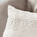 Loberon Kissenhülle Fianna, mit nostalgischen Spitzen verziert, historischer Look, Kissenbezug, Wohntextilien, Wohn-Accessoires, Viskose, Baumwolle, weiß - 4