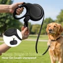 Ecofocet Guinzaglio per Cani Allungabile 8m(Fino a 50 kg), Guinzaglio Retrattile per Cani con Portasacchetti Integrato e Pulsante di Freno Rapido, Guinzaglio Esteso Senza Grovigli a 360° (Nero) - 6