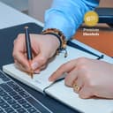 Hörner Legno Ebenholz-Tintenroller I Edle Geschenk-Box I Schreibfarbe Blau I Strichstärke M 0,7 mm I Hochwertiges Etui I Moderner Grip I Business Rollerball I Linkshänder & Rechtshänder - 3