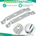2 x Messerklingen kompatibel mit Stihl Mähroboter iMOW RMI 422 422P 422PC RMI422 P C– Ersatzmesser für Viking MI 422 – 420 Edelstahl Rasenmäherklingen, 197 mm, Silber - 5