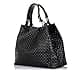 FIRENZE ARTEGIANI Borsa da donna in vera pelle incisa a serpente con tracolla e tracolla Borsa Tote Donna Made in Italy Vera Pelle Italiana 36x29x18 cm, Nero, 33x29x17 cm - 5