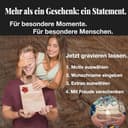 LOOXIS Personalisiertes Kochmesser mit Namen graviert – Made in Germany, Olivenholz-Griff, 20 cm Klinge, rostfrei, Spezialstahl – extra scharfes Schneidemesser, Küchenmesser, Chefmesser - 6