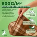 Best Wool Manta de Lana Merino 140x200 cm - Mantas para Sofa de 100% Lana de Oveja Merina - Peso 500g/m2 - Material Transpirable - 7