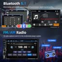 Podofo Carplay 2 Din Car Stereo, 7 Zoll Bluetooth Autoradio, Doppel Din Radio Unterstützung Wireless Android Auto/Touchscreen/Bluetooth 5.1/MirrorLink/FM/USB/AUX/Laden/Fernbedienung + Rückfahrkamera - 5