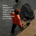 Bugaboo Donkey 5 Mono, Convertibile in un Passeggino Doppio Affiancato, Design Migliorato, Seduta Reversibile, Guida a una Mano e Archiviazione Espandibile, Graphite/Stormy Blue - 7