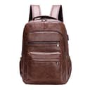 Baoblaze Zaino da viaggio da uomo, in pelle PU, con tasche multiple, resistente all'acqua, casual, per pesca, shopping, escursionismo, Caff - 6