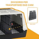 Ferplast ATLAS CAR MAXI Trasportino per Cani da Auto con Tappeto Drenante e Portaoggetti, Maniglie, Griglia Ventilazione, Doppia Apertura Scorrevole, Divisorio Incluso, Max 60 kg, 100 x 80 x h 71 cm - 7