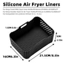 2 unidades de silicona para freidoras de aire caliente Ninja Foodi Max Dual Zone AF400EU, accesorios para airfryer ninja, 9,5 l, 10,4 L, molde de silicona para Ninja Double Stack XL SL400EUCP, forro - 2