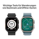 Apple Watch Ultra 3 GPS + Cellular 49 mm Premium Smartwatch für Lauftraining und Kombinationssport mit robustem Titangehäuse in Schwarz und Trail Loop in Schwarz/Kohlegrau (M/L) - 5