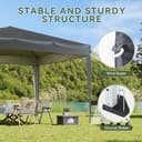Aoxun Pop Up Gazebo with Sides 3m x 3m, Metal Frame Shelter Tent for Outdoor Garden Party, with Mesh Windows & Carry Bag,Grey - 4