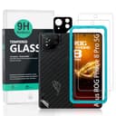 Ibywind 2 Piezas Protector Pantalla para Asus ROG Phone 8 Pro 5G 6.78"+1 Pieza Protector Cámara+1 Pieza Protector Trasera Fibra Carbono,Dureza 9H Cristal Templado,Fácil de instalar - 1