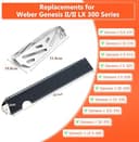 GFTIME Flavorizer Bars & Hitzereflektor für Weber Genesis II/LX 300 Series II E-310, II E-330, II E-335, II S-335, II LX S/E-340 (2017 und Neuer), Heizplatten Ersatzteile für Weber 66032 66040 - 2