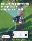 Segway Navimow i105E Robot Tagliaerba Senza Filo Perimetrale, RTK+Vision con Pianificazione Percorso, Auto-Mappatura, Evita Ostacoli Automaticamente, Silenzioso Robot Rasaerba da Giardino, Max. 600 m² - 3