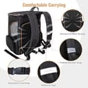 Lekesky Transportin Gato Mochilas para Gatos y Perro Bolsa para Mascotas Expandible Mochila Gato para automóvil/avión (Negro, XL) - 4