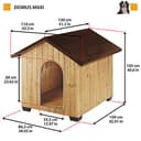 Ferplast Hundehütte XXL große Hunde Domus Maxi aus FSC-Holz, Hundehaus Outdoor Wetterfest, Isolierende Kunststofffüße, Tür mit Bissschutzkante aus Aluminium, 108 x 130 x h 103 cm. - 3
