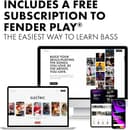 Squier by Fender Debut Collection Precision Bass Kit - Accessori Inclusi: - Stand - Ampli Rumble 15 - Gig Bag Imbottita - Tracolla - Basso - Cavo da 3 m - Accordatore FT-1 - 6